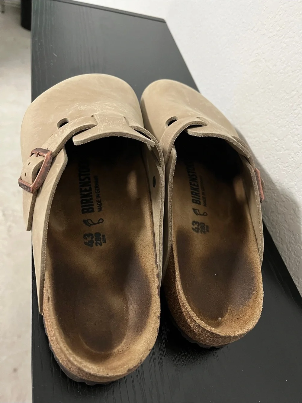 Birkenstock Boston Oiled Tobacco Brown Leather Clog Slip-On Loafers US 10 EU 43